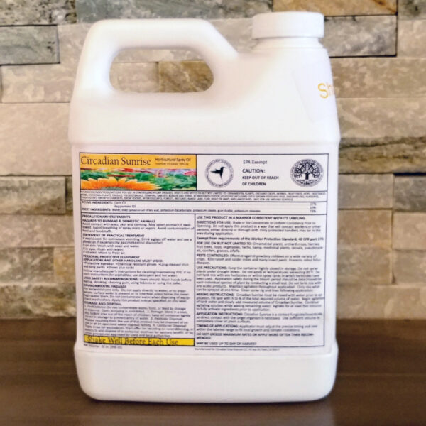 Circadian Sunrise Concentrate, Insecticide, Fungicide and Miticide, Makes up to 32 gallons of ready to use spray solution